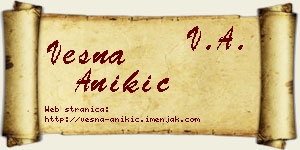 Vesna Anikić vizit kartica